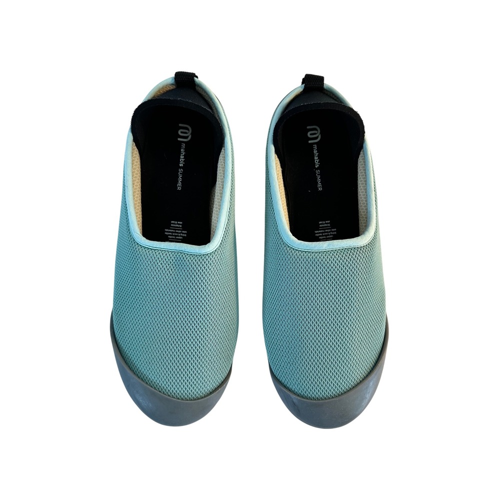 Mahabis Summer Slippers Size EU 40 Mint Green Indoor Outdoor Removable Sole‎